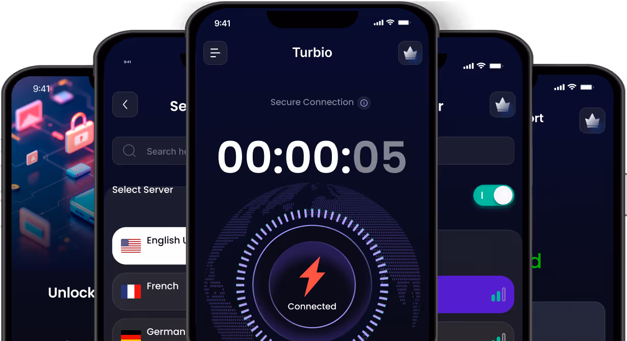 PIA VPN Master app screens